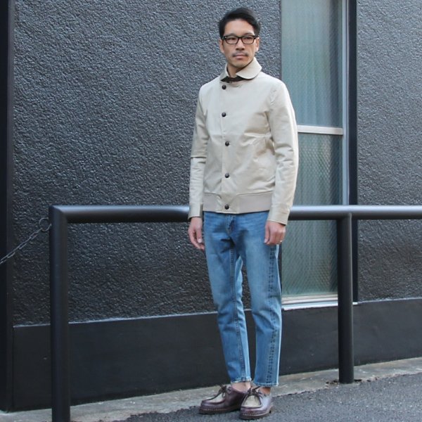 画像12: 【RE PRICE / 価格改定】高密度サテンストレッチくるみボタンショールカラーブルゾン  / Audience