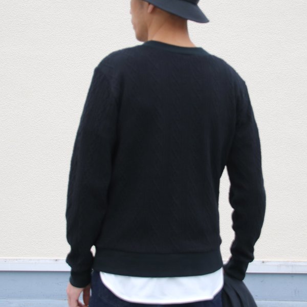 画像6: ケーブル太リブVネック長袖ニットソー【MADE IN JAPAN】『日本製』/ Upscape Audience