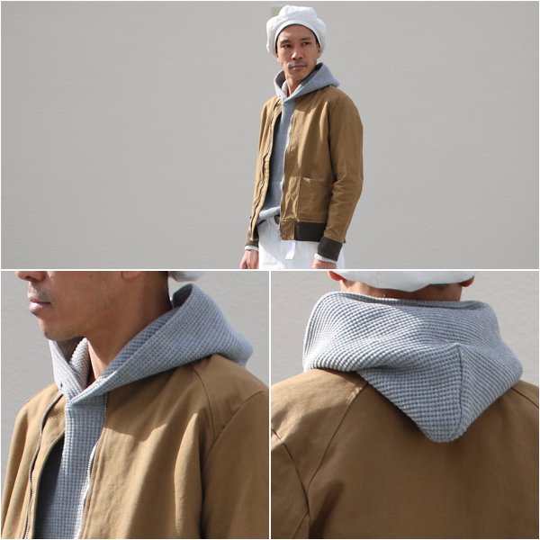 画像8: 【RE PRICE/価格改定】ビッグワッフルプルオーバーフードパーカ【MADE IN JAPAN】『日本製』 / Upscape Audience