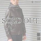 ラムレザー ビックスタンドフードブルゾン 【送料無料】 / Audience