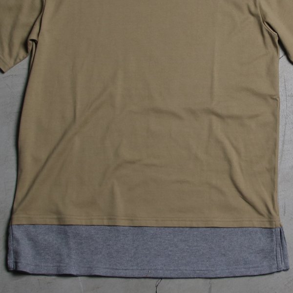 画像14: 【RE PRICE/価格改定】コーマ天竺×度詰ワッフルボートネックレイヤード5分袖ビックTEE【MADE IN JAPAN】『日本製』/ Upscape Audience