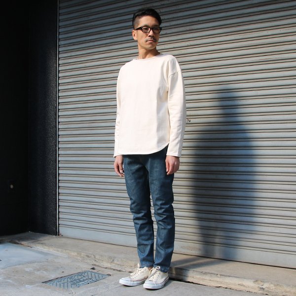 画像9: 【RE PRICE / 価格改定】Basque10オンス（バスク天竺）ボートネックビックカットソー長袖【MADE IN JAPAN】『日本製』 / Upscape Audience