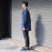 画像18: 【RE PRICE / 価格改定】インディゴサッカーストライプバンドカラーオーバサイズロング長袖_Shirts【MADE IN JAPAN】『日本製』/ Upscape Audience