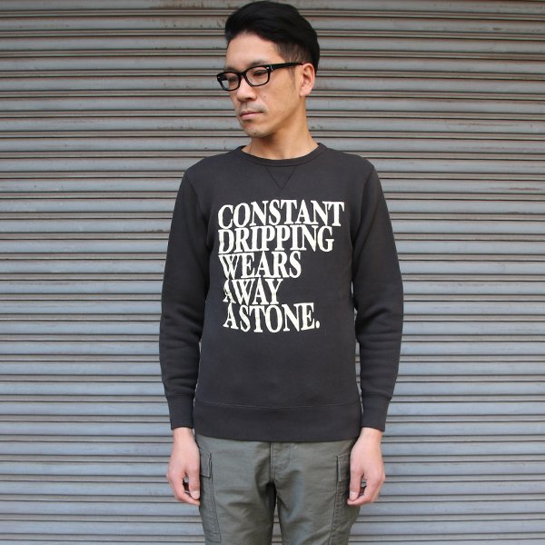 画像7: 【RE PRICE/価格改定】オールドプリント"Constant Dripping Wears Away A Stone."ヴィンテージガゼットクルーネックスウェット / Audience
