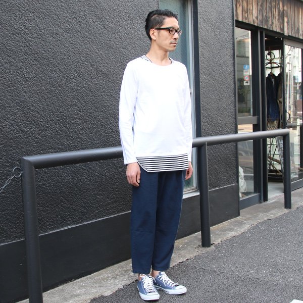 画像14: 【RE PRICE / 価格改定】コーマ天竺×シルケットボーダーレイヤード長袖カットソー【MADE IN JAPAN】『日本製  / Upscape Audience