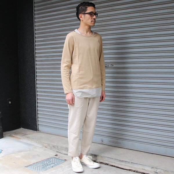 画像15: 【RE PRICE / 価格改定】コーマ天竺×シルケットボーダーレイヤード長袖カットソー【MADE IN JAPAN】『日本製  / Upscape Audience