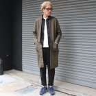 More photos3: 【RE PRICE / 価格改定】綿麻ムラ糸サージサムエガウン_Coat【MADE IN JAPAN】『日本製』/ Upscape Audience