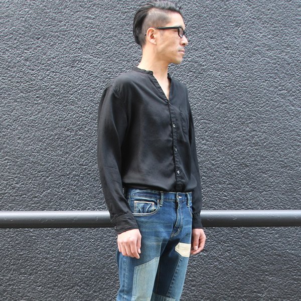 画像7: Vネックバンドカラーテンセル長袖_Shirts【MADE IN JAPAN】『日本製』/ Upscape Audience