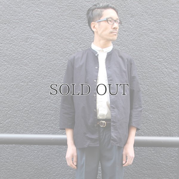 画像4: コットンギャバジンスタンドスモールカラー5/S Shirts Jacket【MADE IN JAPAN】『日本製』/ Upscape Audience