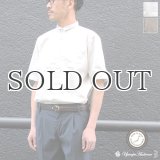 コットンギャバジンスタンドスモールカラー5/S Shirts Jacket【MADE IN JAPAN】『日本製』/ Upscape Audience