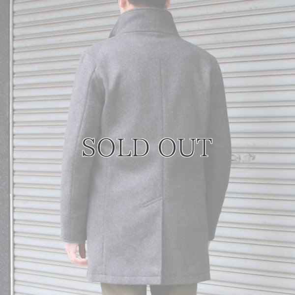 画像13: 840g ピュアウールメルトンレイズドネックコート 【送料無料】 / Audience