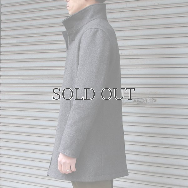 画像12: 840g ピュアウールメルトンレイズドネックコート 【送料無料】 / Audience