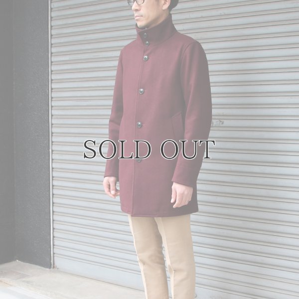 画像9: 840g ピュアウールメルトンレイズドネックコート 【送料無料】 / Audience