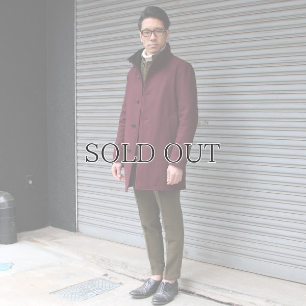 画像7: 840g ピュアウールメルトンレイズドネックコート 【送料無料】 / Audience