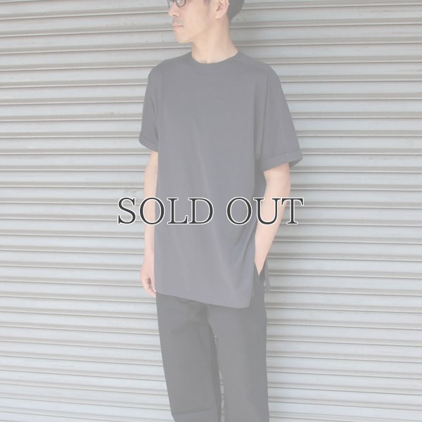 画像5: コーマ天竺クルーネックロールアップサイドスリットロングオーバーサイズ5分袖TEE【MADE IN JAPAN】『日本製』/ Upscape Audience 