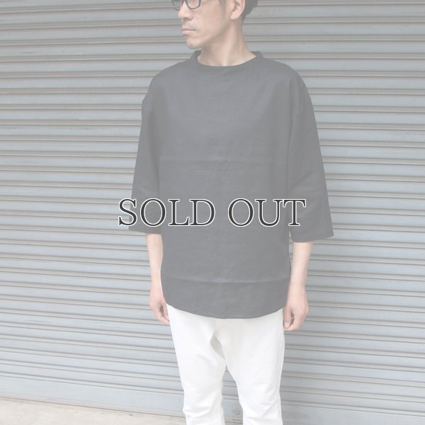 画像11: 綿麻ツイル ボトルネック サドルヘムラウンド7/SビックシャツTEE【MADE IN JAPAN】『日本製』/ Upscape Audience