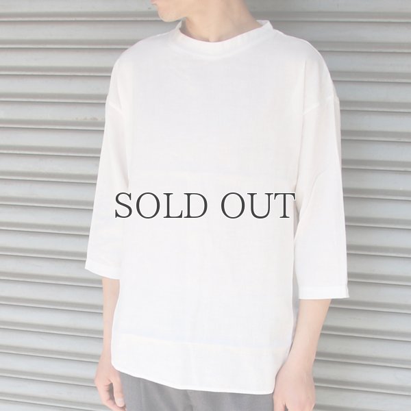 画像18: 綿麻ツイル ボトルネック サドルヘムラウンド7/SビックシャツTEE【MADE IN JAPAN】『日本製』/ Upscape Audience