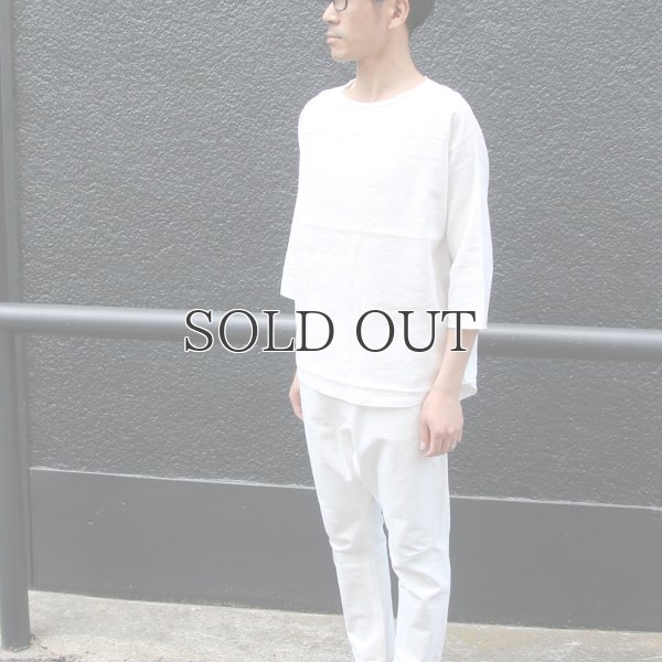 画像5: 綿麻ツイル ヘムラウンド サドルショルダー7/SオーバーサイズシャツTEE【MADE IN JAPAN】『日本製』/ Upscape Audience