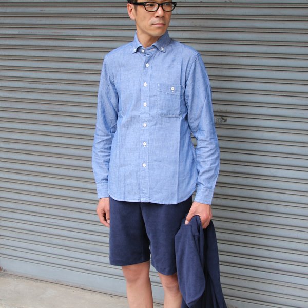画像14: 【RE PRICE / 価格改定】Coolmax(クールマックス)ボタンダウンワイドスプレッドカラー長袖シャツ / Audience