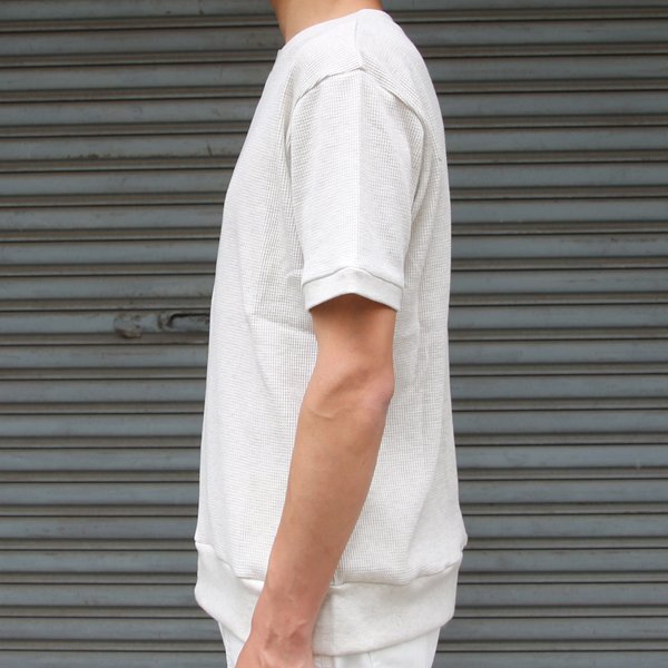 画像18: 【RE PRICE/価格改定】度詰ワッフル アシンメトリークルーネック半袖スウェット【MADE IN JAPAN】『日本製』/ Upscape Audience