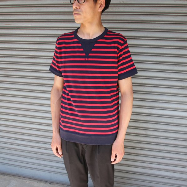 画像10: 【RE PRICE/価格改定】Basque 10オンス ( バスク天竺 )ボーダークルーネック半袖カットソー【MADE IN JAPAN】『日本製』/ Upscape Audience