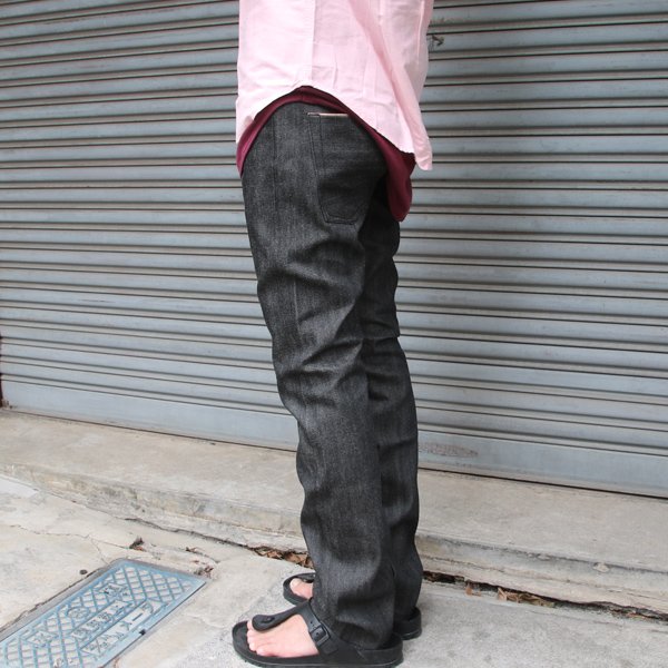 画像6: 【RE PRICE / 価格改定】国産タイトフィットストレートセルヴィッチ黒デニムパンツ【MADE IN JAPAN】『日本製』/ Upscape Audience