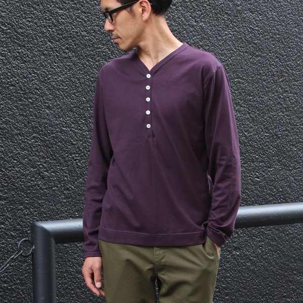 画像11: 【RE PRICE/価格改定】コーマ天竺 Vヘンリー L/S Tee【MADE IN JAPAN】『日本製』/ Upscape Audience