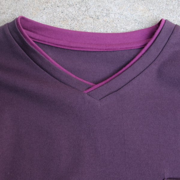 画像18: 【RE PRICE / 価格改定】コーマ天竺 2TONE Vネック ポケ付き L/S Tee【MADE IN JAPAN】『日本製』/ Upscape Audience