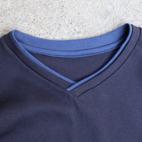 画像16: 【RE PRICE / 価格改定】コーマ天竺 2TONE Vネック ポケ付き L/S Tee【MADE IN JAPAN】『日本製』/ Upscape Audience