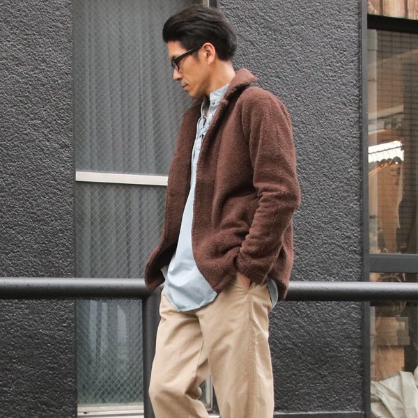 画像12: ソフトタッチ ボアフリース ショールカラー スナップジャケット【MADE IN JAPAN】『日本製』/ Upscape Audience