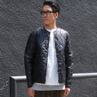 More photos1: 【RE PRICE/価格改定】ひょうたんキルト ノーカラー リバーシブル ZIP ジャケット【MADE IN JAPAN】『日本製』/ Upscape Audience