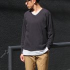 More photos1: 【RE PRICE/価格改定】吊り編み天竺V/ネック L/S Tee【MADE IN TOKYO】『東京製』/ Upscape Audience