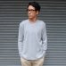 画像12: ランダムワッフル ヘムラウンドVネック　L/S　ニットソー【MADE IN JAPAN】『日本製』/ Upscape Audience