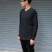 画像14: ランダムワッフル ヘムラウンドVネック　L/S　ニットソー【MADE IN JAPAN】『日本製』/ Upscape Audience