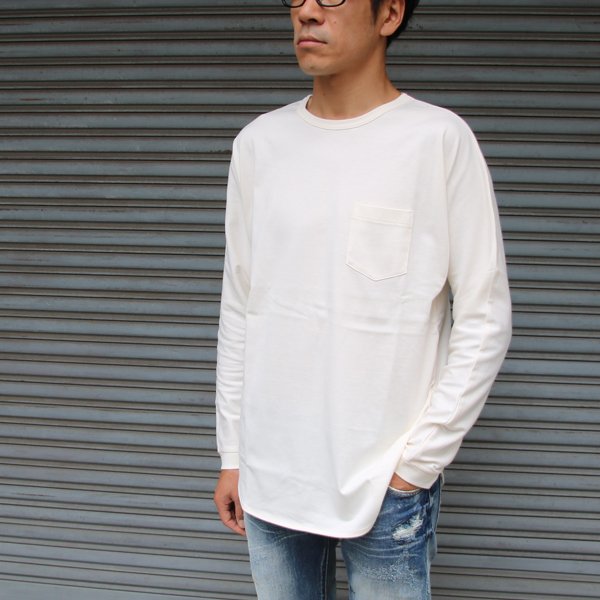 画像11: 【RE PRICE / 価格改定】コーマ天竺クルーネックポケット付き長袖Tee【MADE IN JAPAN】『日本製』/ Upscape Audience