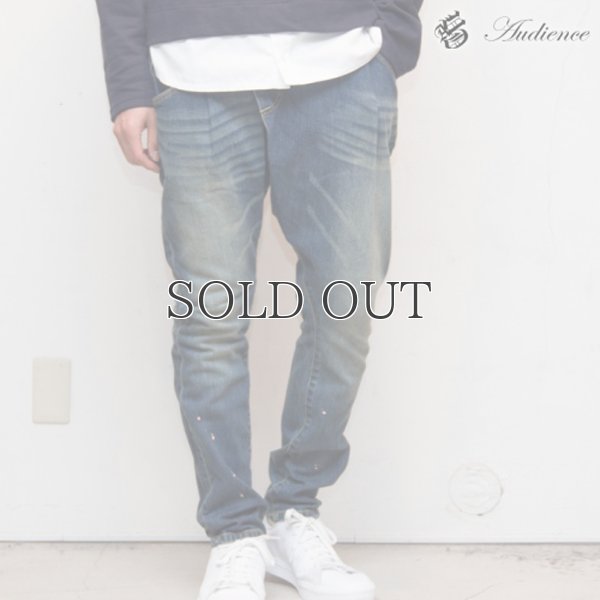 画像7: ヴィンテージウォッシュレイヤードストレッチデニムパンツ  / Audience