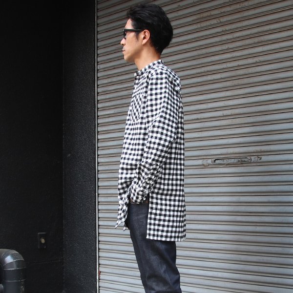 画像13: 【RE PRICE / 価格改定】フランネルチェックバンドカラーロング長袖_Shirts【MADE IN JAPAN】『日本製』/ Upscape Audience