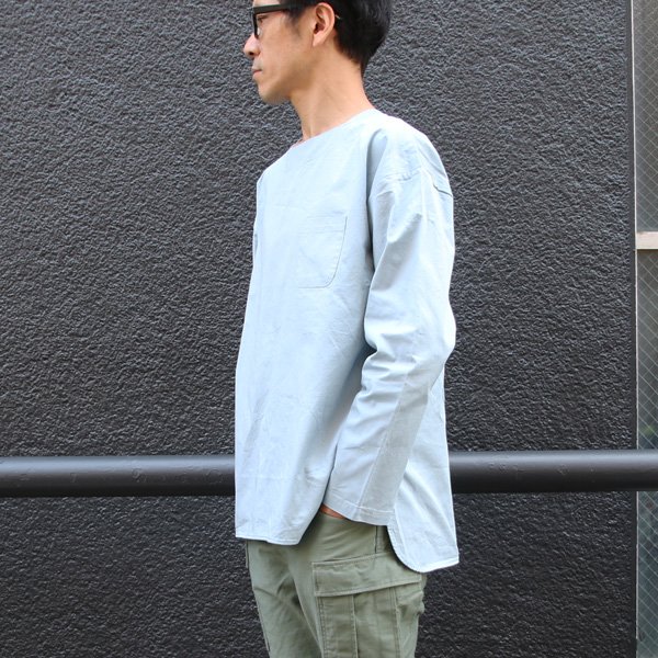 画像10: 【RE PRICE / 価格改定】コットンギャバジンボートネックP/O ポケット付L/SシャツTEE【MADE IN JAPAN】『日本製』/ Upscape Audience