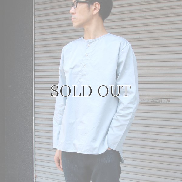 画像11: コットンギャバジンノーカラーP/O コンチョ釦L/SシャツTEE【MADE IN JAPAN】『日本製』/ Upscape Audience