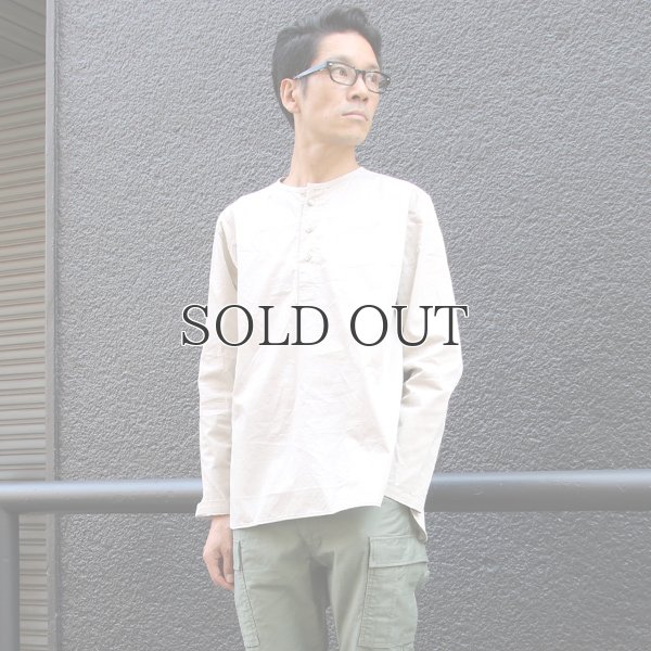 画像12: コットンギャバジンノーカラーP/O コンチョ釦L/SシャツTEE【MADE IN JAPAN】『日本製』/ Upscape Audience