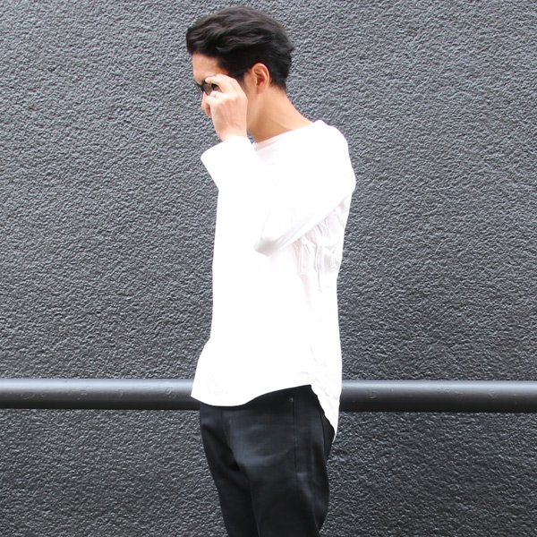 画像10: コットンギャバジンサドルショルダーヘムラウンドL/SシャツTEE【MADE IN JAPAN】『日本製』/ Upscape Audience