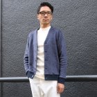 More photos2: パイルシャギー モックVネック L/S ニットソーカーディガン【MADE IN JAPAN】『日本製』/ Upscape Audience