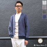 パイルシャギー モックVネック L/S ニットソーカーディガン【MADE IN JAPAN】『日本製』/ Upscape Audience