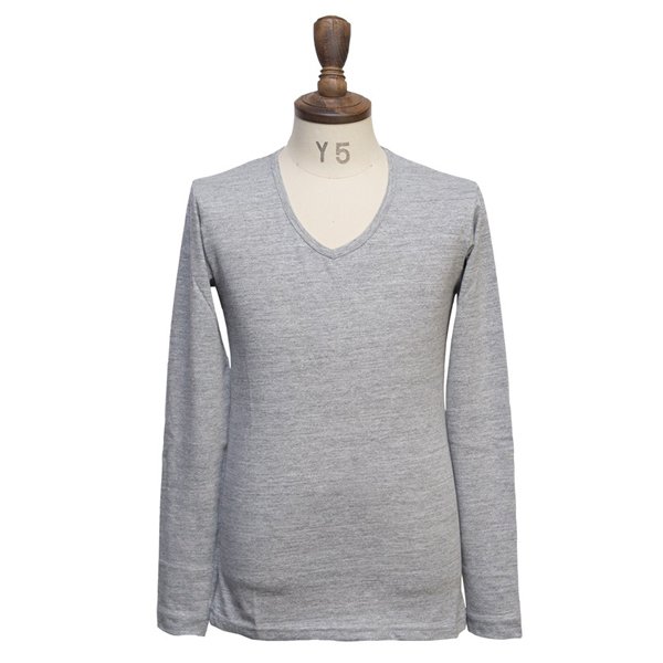 画像11: 【RE PRICE / 価格改定】ガラガラ紡Vネック長袖カットソー【MADE IN JAPAN】『日本製』/ Upscape Audience