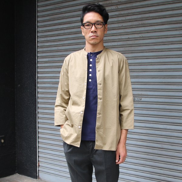 画像10: 【RE PRICE / 価格改定】コットンギャバジン マオカラー 七分袖 シャツジャケット【MADE IN JAPAN】『日本製』/ Upscape Audience