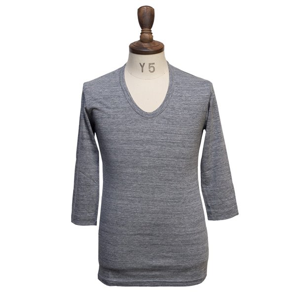 画像9: 【RE PRICE / 価格改定】ガラガラ紡Uネック7分袖カットソー【MADE IN JAPAN】『日本製』/ Upscape Audience