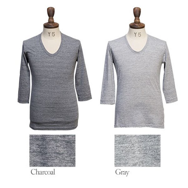 画像12: 【RE PRICE / 価格改定】ガラガラ紡Uネック7分袖カットソー【MADE IN JAPAN】『日本製』/ Upscape Audience