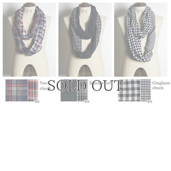 画像6: Wガーゼチェックねじれストール / Audience