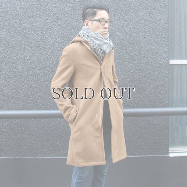 画像7: 840gピュアウールメルトン脱着フードノーカラーコート 【送料無料】 / Audience