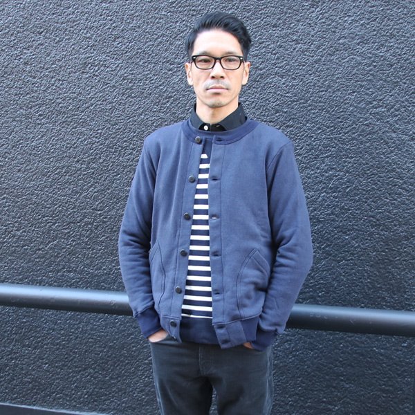 画像8: 【RE PRICE / 価格改定】ソフトエアー裏毛ノーカラーブルゾン【MADE IN JAPAN】『日本製』/ Upscape Audience